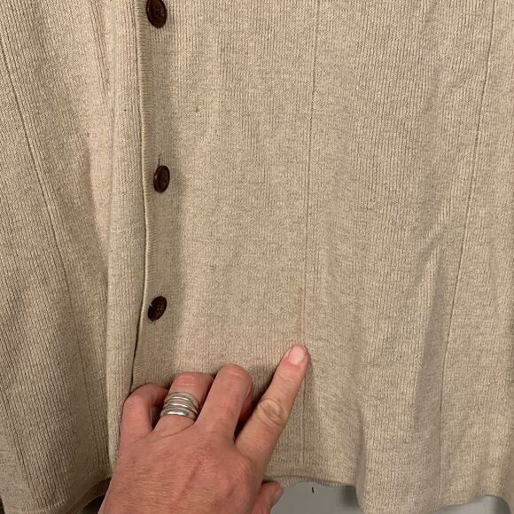 Ralph Lauren Chaps hand framed linen/cotton blend vest size XL - Picture 3 of 7